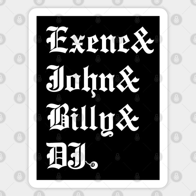 X the band: Experimental Jetset style Magnet by Jimb Fisher Art